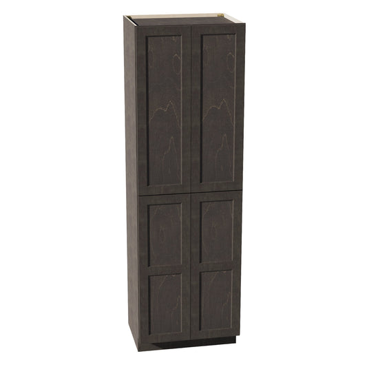 HG-TP3096: Dark Gray Shaker 30"W x 96"H x 24"D 2 Doors & 6 Shelves Tall Shelf Pantry Cabinets