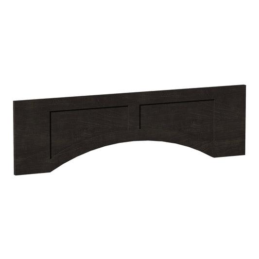 HG-VARP42: Dark Gray Shaker 42"W x 12"H x 3/4"D Arched Valance with Raised Panel