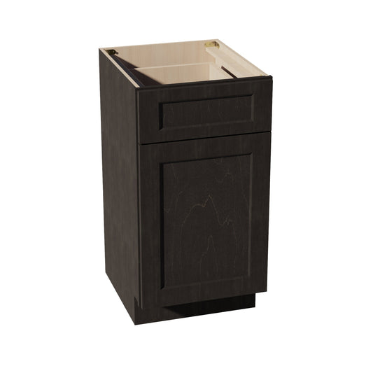 HG-VB1821: Dark Gray Shaker 18"W x 34-1/2"H x 21"D 1 Door & 1 Drawer Single Door Vanity Base Cabinets