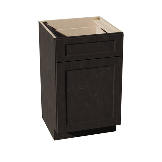 HG-VB2121: Dark Gray Shaker 21"W x 34-1/2"H x 21"D 1 Door & 1 Drawer Single Door Vanity Base Cabinets