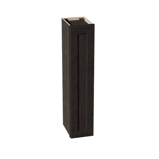 HG-W0942: Dark Gray Shaker 09"W x 42"H 1 Door & 3 Shelves Standard Wall Cabinet