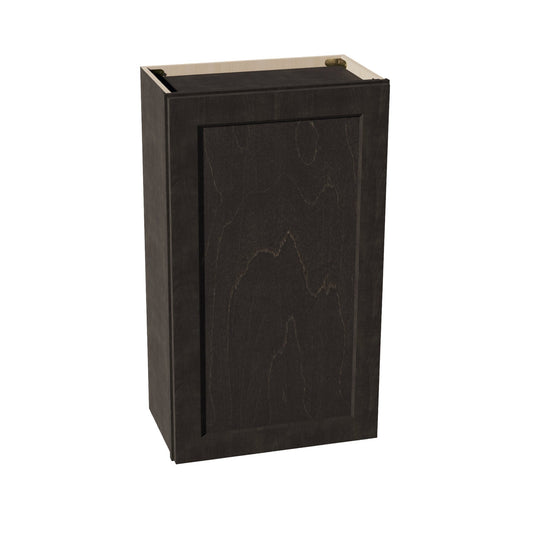 HG-W2136: Dark Gray Shaker 21"W x 36"H 1 Door & 2 Shelves Standard Wall Cabinet
