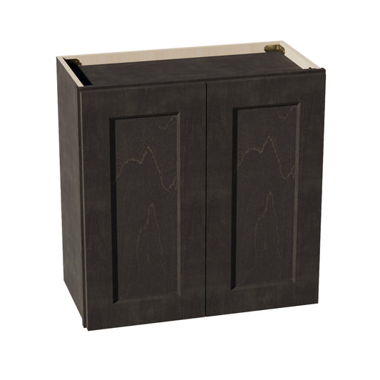 HG-W2424: Dark Gray Shaker 24"W x 24"H 2 Doors Standard Wall Bridge Cabinet