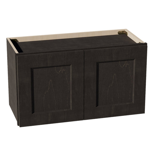 HG-W2715: Dark Gray Shaker 27"W x 15"H 2 Doors Standard Wall Bridge Cabinet