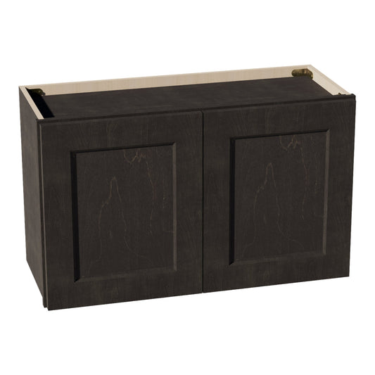 HG-W3018: Dark Gray Shaker 30"W x 18"H 2 Doors Standard Wall Bridge Cabinet