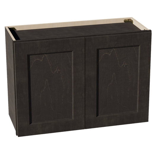 HG-W3021: Dark Gray Shaker 30"W x 21"H 2 Doors Standard Wall Bridge Cabinet