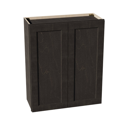 HG-W3036: Dark Gray Shaker 30"W x 36"H 2 Doors & 2 Shelves Standard Wall Cabinet