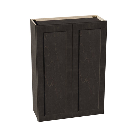 HG-W3042: Dark Gray Shaker 30"W x 42"H 2 Doors & 3 Shelves Standard Wall Cabinet