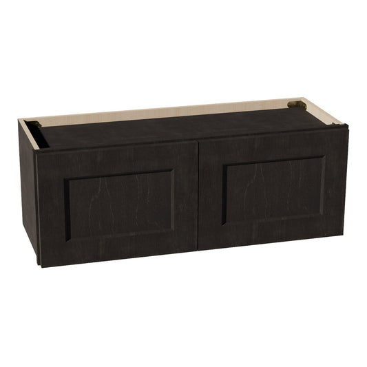 HG-W3312: Dark Gray Shaker 33"W x 12"H 2 Doors Standard Wall Bridge Cabinet