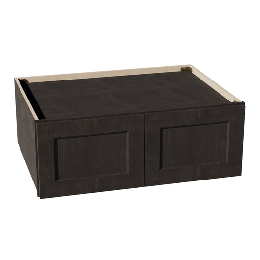 HG-W331224: Dark Gray Shaker 33"W x 12"H x 24"D 2 Doors Standard Bridge Wall Cabinet