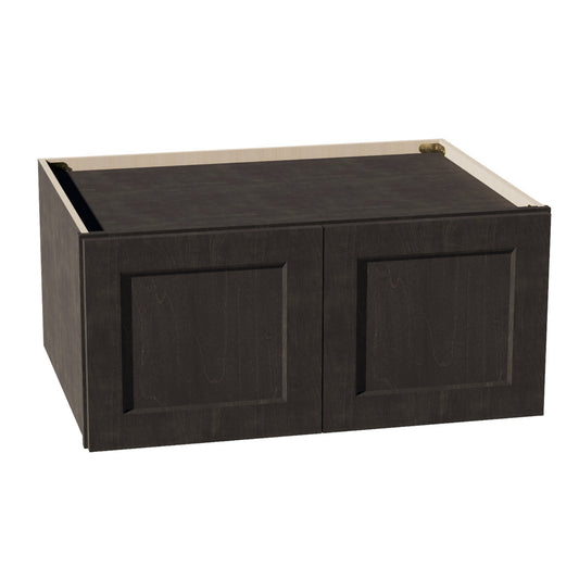 HG-W331524: Dark Gray Shaker 33"W x 15"H x 24"D 2 Doors Standard Bridge Wall Cabinet