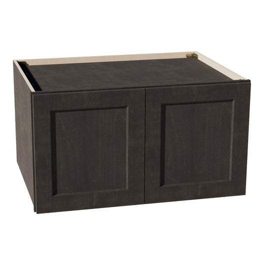 HG-W331824: Dark Gray Shaker 33"W x 18"H x 24"D 2 Doors Standard Bridge Wall Cabinet