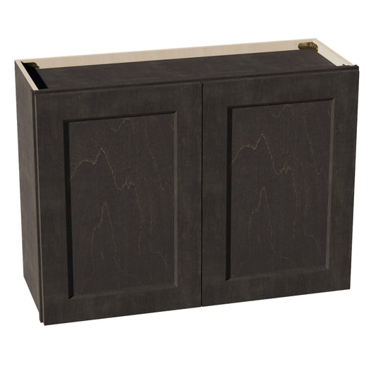 HG-W3324: Dark Gray Shaker 33"W x 24"H 2 Doors Standard Wall Bridge Cabinet