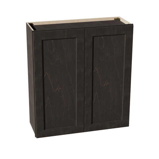 HG-W3336: Dark Gray Shaker 33"W x 36"H 2 Doors & 2 Shelves Standard Wall Cabinet