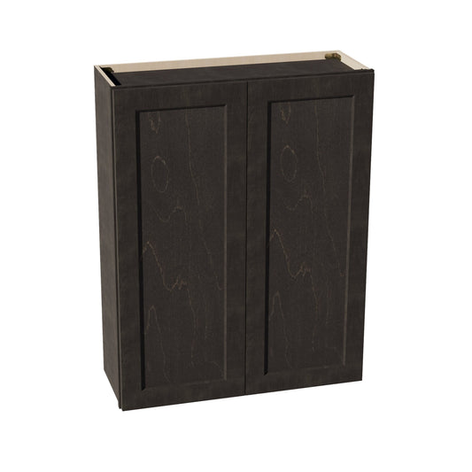 HG-W3342: Dark Gray Shaker 33"W x 42"H 2 Doors & 3 Shelves Standard Wall Cabinet