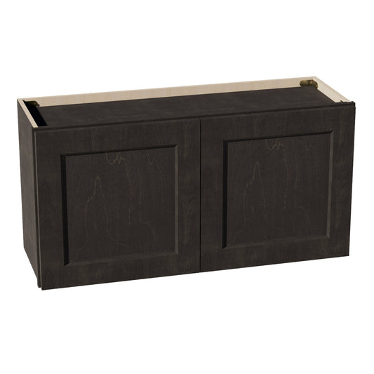 HG-W3618: Dark Gray Shaker 36"W x 18"H 2 Doors Standard Wall Bridge Cabinet