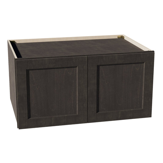 HG-W361824: Dark Gray Shaker 36"W x 18"H x 24"D 2 Doors Standard Bridge Wall Cabinet
