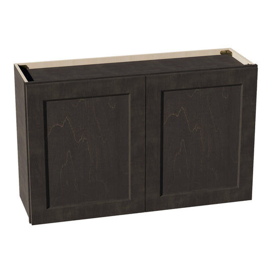 HG-W3624: Dark Gray Shaker 36"W x 24"H 2 Doors Standard Wall Bridge Cabinet