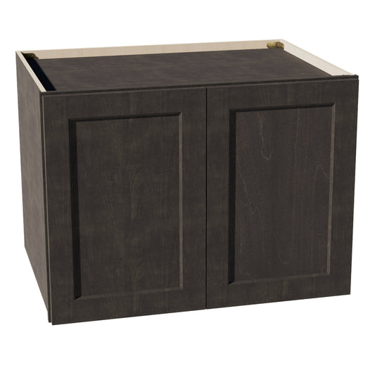 HG-W362424: Dark Gray Shaker 36"W x 24"H x 24"D 2 Doors & 1 Shelf Standard Bridge Wall Cabinet