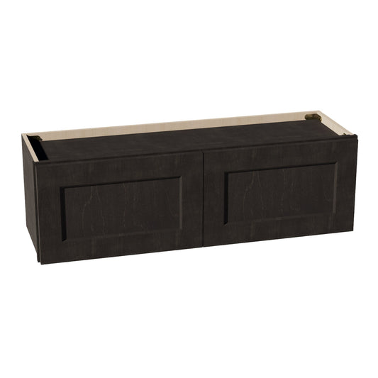 HG-W3912: Dark Gray Shaker 39"W x 12"H 2 Doors Standard Wall Bridge Cabinet