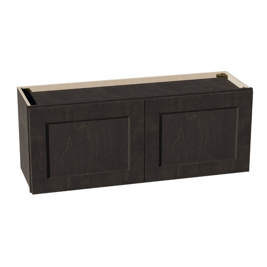 HG-W3915: Dark Gray Shaker 39"W x 15"H 2 Doors Standard Wall Bridge Cabinet