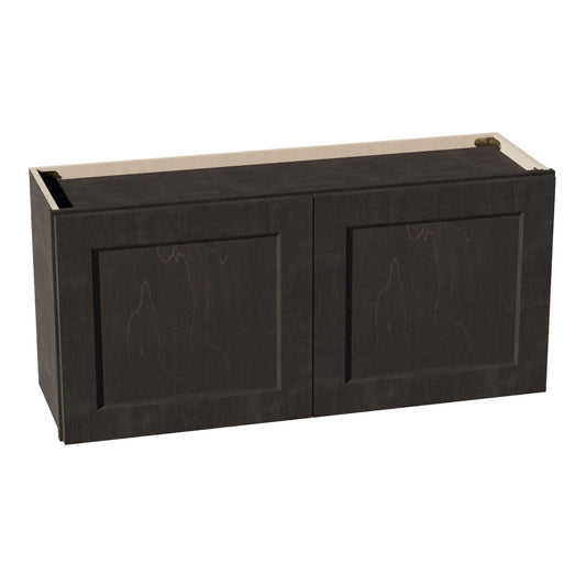 HG-W3918: Dark Gray Shaker 39"W x 18"H 2 Doors Standard Wall Bridge Cabinet
