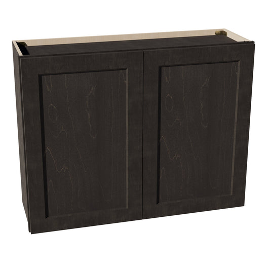 HG-W3930: Dark Gray Shaker 39"W x 30"H 2 Doors & 2 Shelves Standard Wall Cabinet