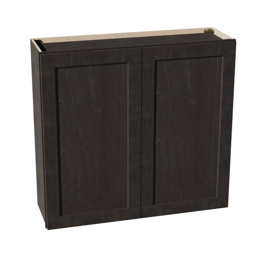 HG-W3936: Dark Gray Shaker 39"W x 36"H 2 Doors & 2 Shelves Standard Wall Cabinet