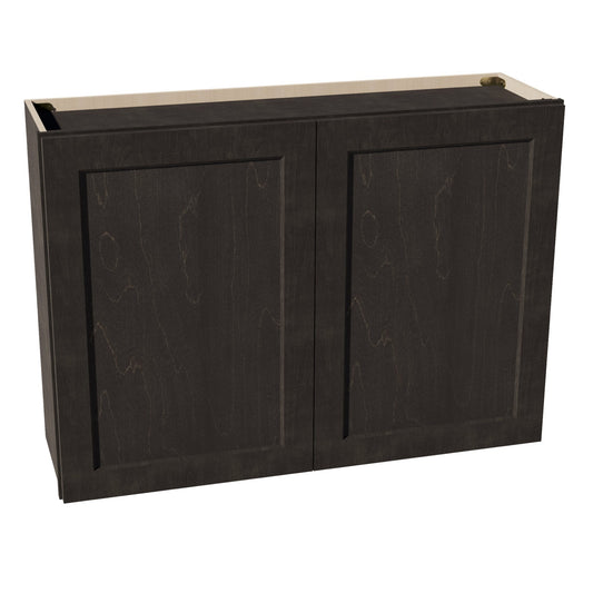 HG-W4230: Dark Gray Shaker 42"W x 30"H 2 Doors & 2 Shelves Standard Wall Cabinet