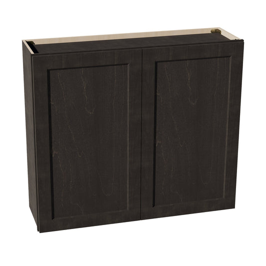 HG-W4236: Dark Gray Shaker 42"W x 36"H 2 Doors & 2 Shelves Standard Wall Cabinet