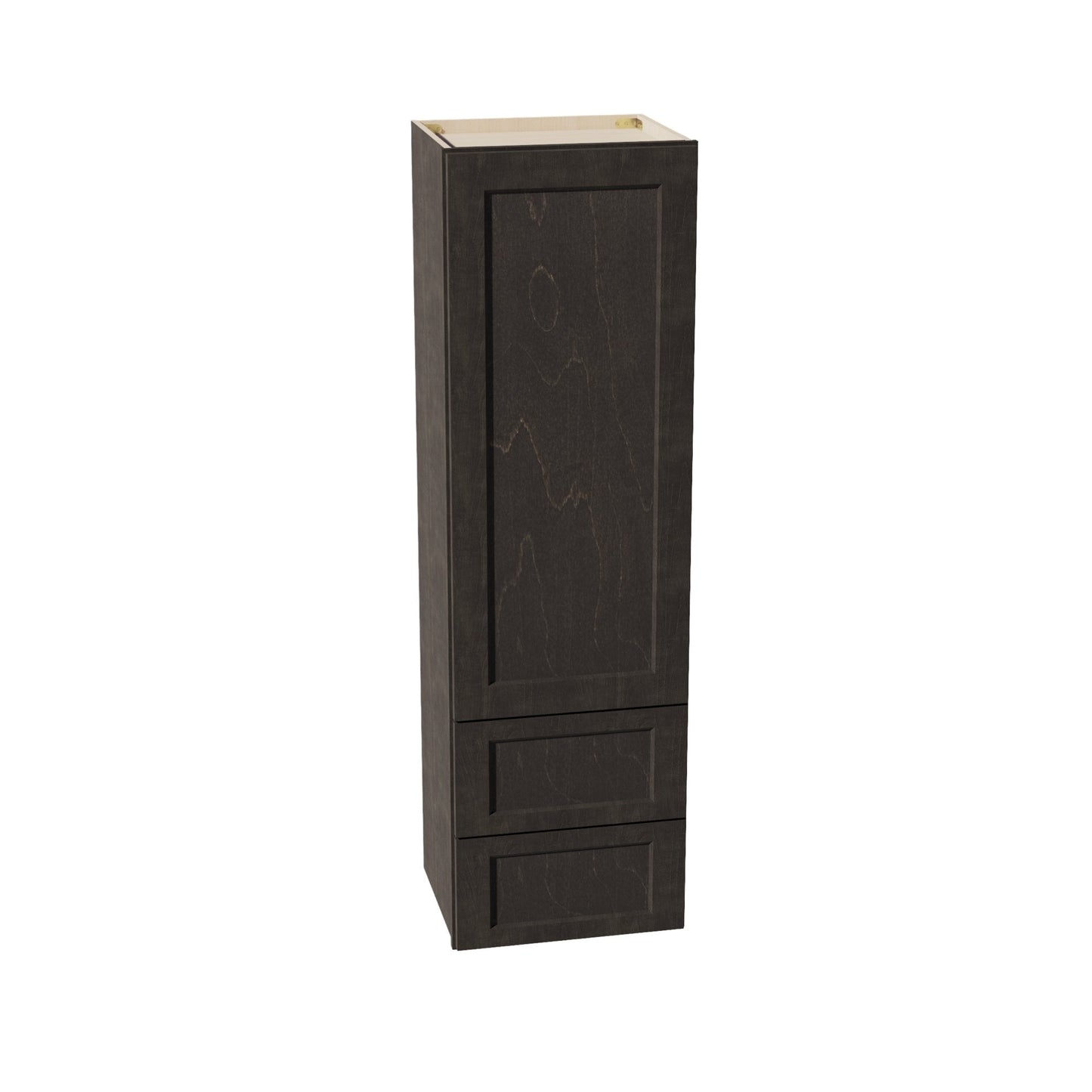 HG-WD1860: Dark Gray Shaker 18"W x 60"H 1 Door & 2 Drawers Special Wall Cabinet