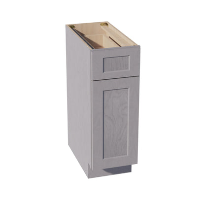 HLG-B12: Light Gray Shaker 12" 1 Drawer 1 Door Standard Base Cabinet