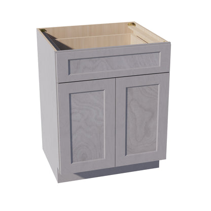 HLG-B27: Light Gray Shaker 27" 1 Drawer 2 Doors Standard Base Cabinet