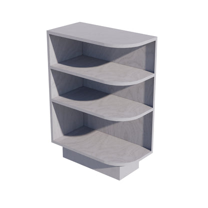 HLG-BES12L: Light Gray Shaker 12" 4 Shelves End Shelf Corner Base Cabinets (Left Open)