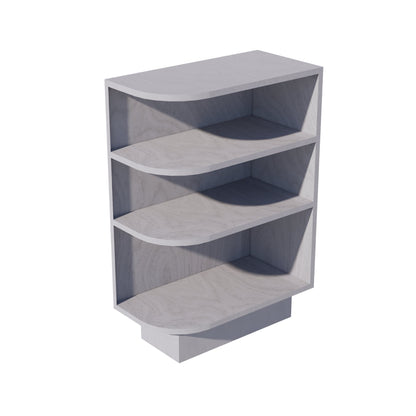 HLG-BES12R: Light Gray Shaker 12" 4 Shelves End Shelf Corner Base Cabinets (Right Open)