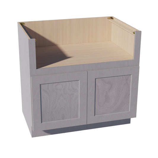 HLG-FS36: Light Gray Shaker 36" 2 Doors Farm House Sink Base Cabinets