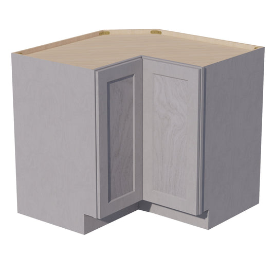 HLG-LSB33: Light Gray Shaker 33" 2 Doors Lazy Susan Corner Base Cabinet