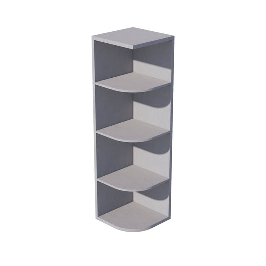 HLG-OE1242: Light Gray Shaker 12"W x 42"H 4 Shelves Wall End Shelf Cabinet