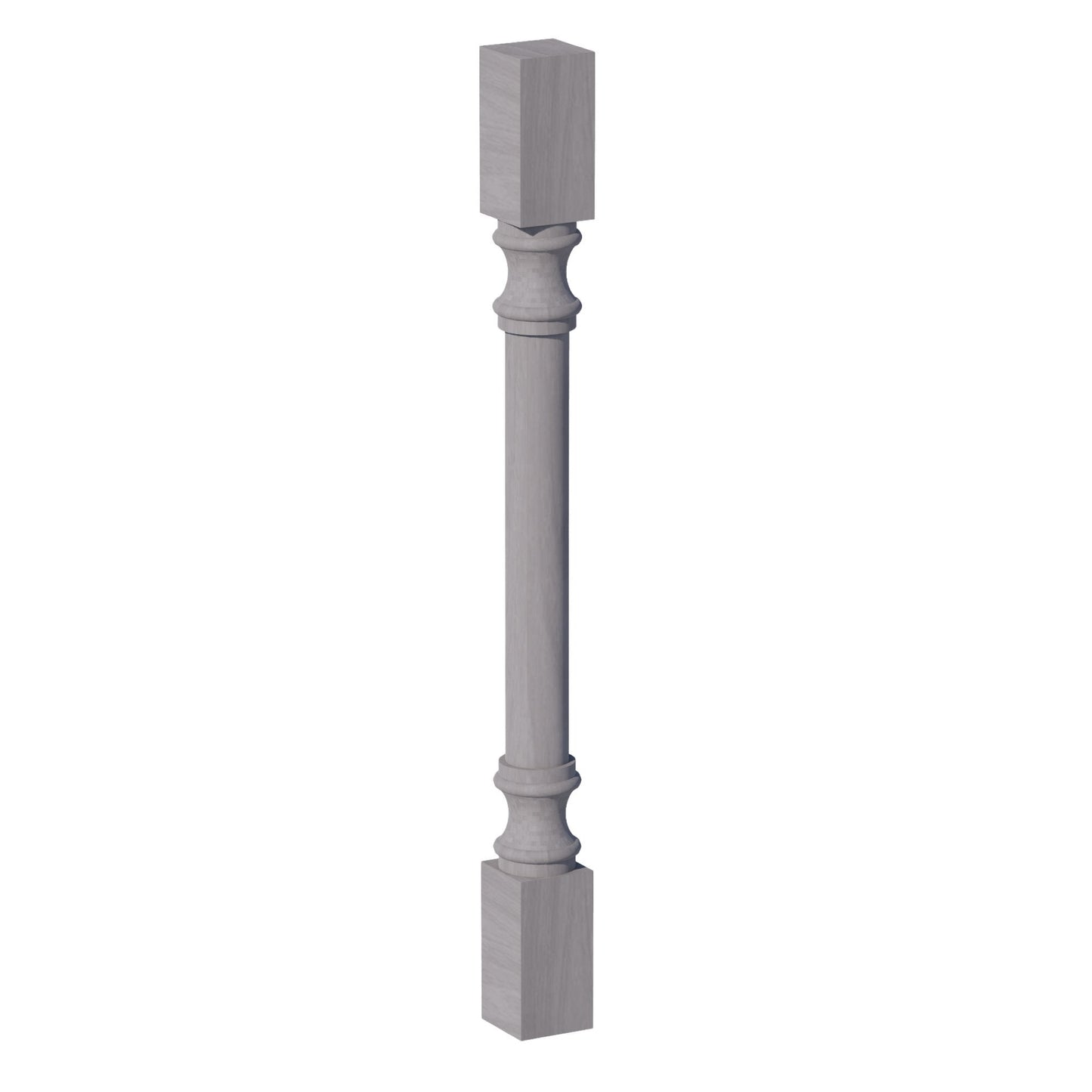 HLG-RP336: Light Gray Shaker 03"W x 36"H x 03"D Round Roman Pillar