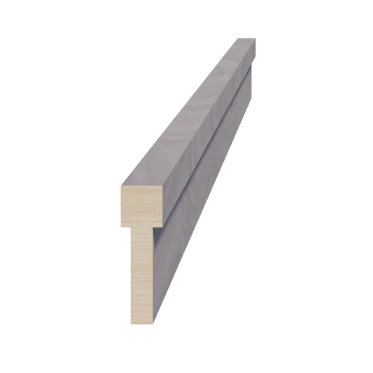 HLG-STKM8: Light Gray Shaker 96"W x 2-1/2"H x 3/4"D Stacking Molding