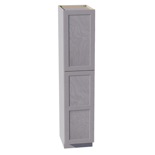 HLG-TP1884: Light Gray Shaker 18"W x 84"H x 24"D 2 Doors & 5 Shelves Tall Shelf Pantry Cabinets