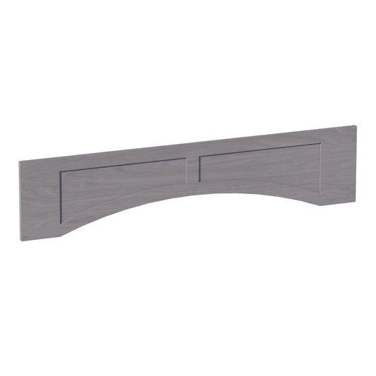 HLG-VARP54: Light Gray Shaker 54"W x 12"H x 3/4"D Arched Valance with Raised Panel