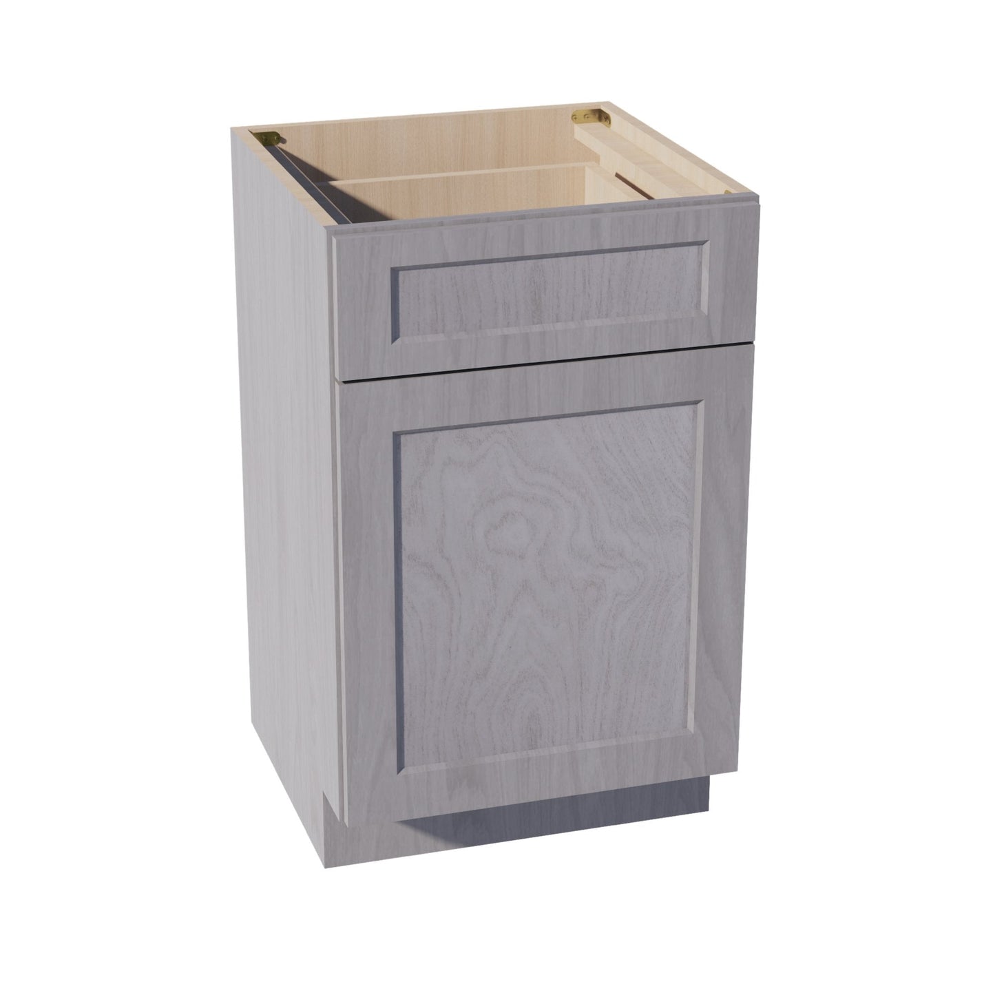 HLG-VB2121: Light Gray Shaker 21"W x 34-1/2"H x 21"D 1 Door & 1 Drawer Single Door Vanity Base Cabinets