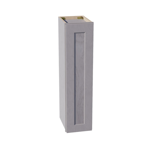 HLG-W0936: Light Gray Shaker 09"W x 36"H 1 Door & 2 Shelves Standard Wall Cabinet