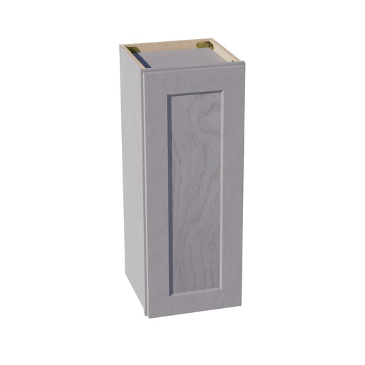 HLG-W1230: Light Gray Shaker 12"W x 30"H 1 Door & 2 Shelves Standard Wall Cabinet