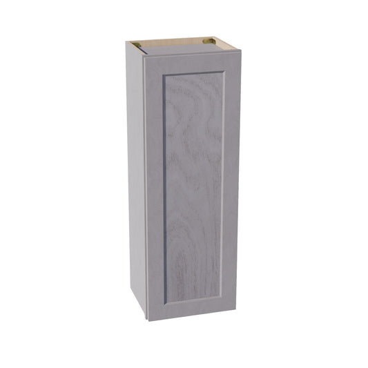 HLG-W1542: Light Gray Shaker 15"W x 42"H 1 Door & 3 Shelves Standard Wall Cabinet