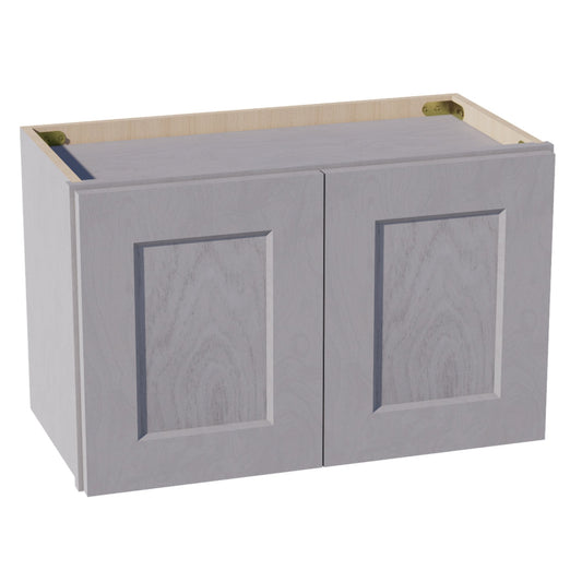 HLG-W2415: Light Gray Shaker 24"W x 15"H 2 Doors Standard Wall Bridge Cabinet