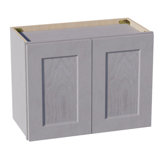 HLG-W2418: Light Gray Shaker 24"W x 18"H 2 Doors Standard Wall Bridge Cabinet