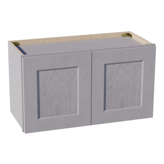 HLG-W2715: Light Gray Shaker 27"W x 15"H 2 Doors Standard Wall Bridge Cabinet