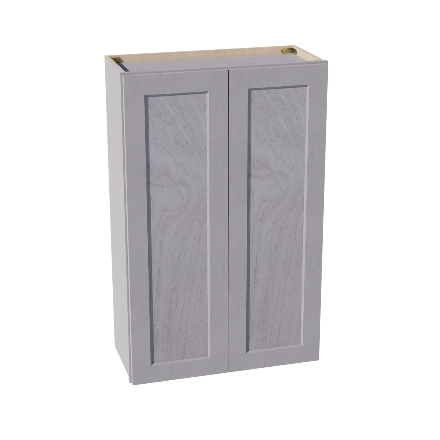 HLG-W2742: Light Gray Shaker 27"W x 42"H 2 Doors & 3 Shelves Standard Wall Cabinet